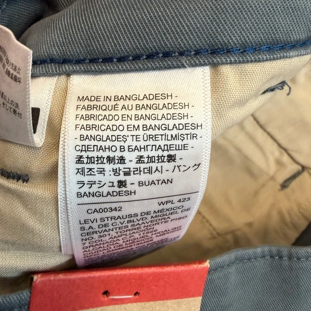 Levi's XX Chino Pants Fits Mens 29x29 Standard Taper Blue Gray Stretch Twill